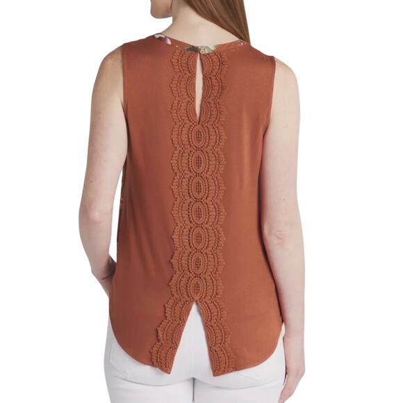 Daniel Rainn SMALL Quin Keyhole Crochet Blouse - Stitch Fix Mixed Material Top - Picture 6 of 12